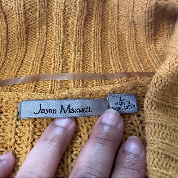 Jason Maxwell Mustard Cardigan sz large - Picture 4 of 10